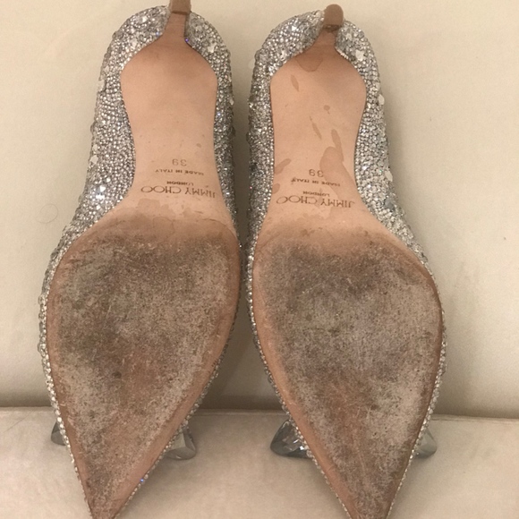 Cinderella Custom Jimmy Choo Glass Bridal Shoe - Picture 3 of 7